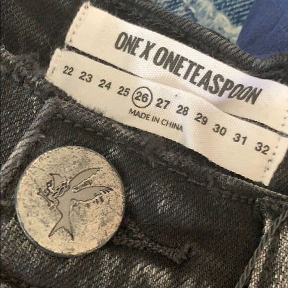 One Teaspoon Black Paris Highrise Harlet Shorts 26 - Picture 6 of 6